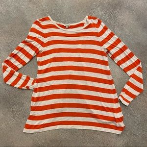 Cremieux Orange and Tan Sweater